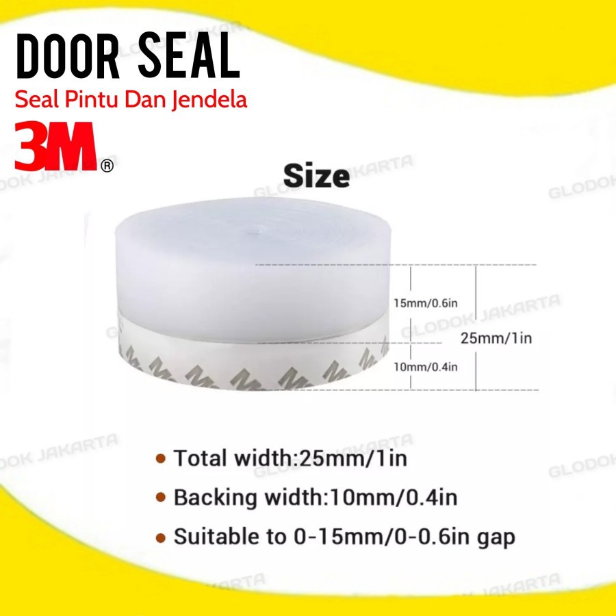 Door Seal Original 3M Penutup Lubang Celah Pintu Jendela