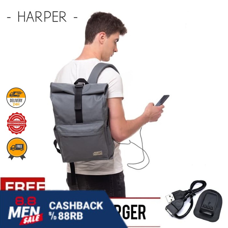 Tas Pria Ransel Punggung Murah Tumi Alpha Bravo Kelley Sling Blac Slin E8L5 Kekinian Backpack TERBAI