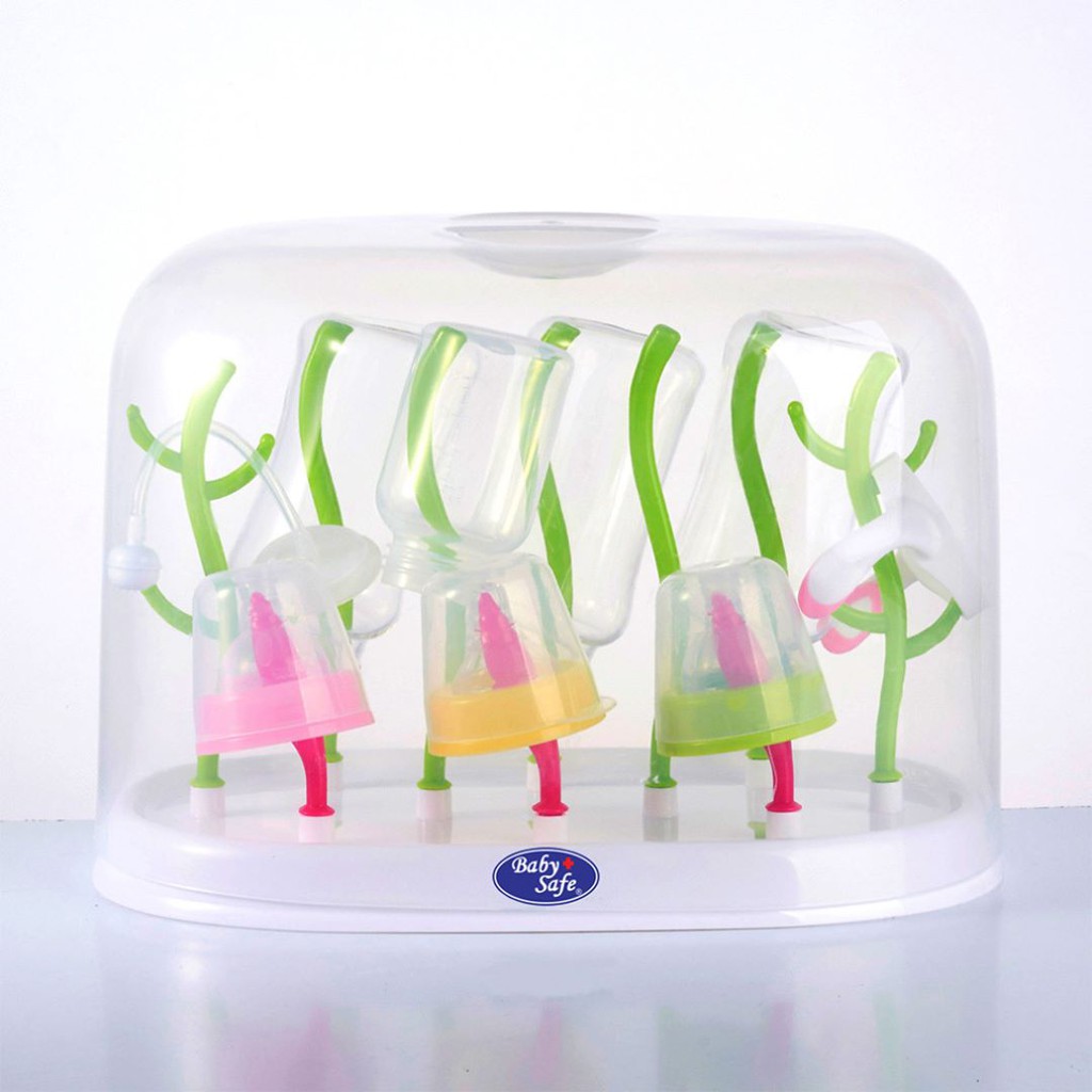 Baby Safe Drying Rack With Cover DR002/Baby Safe Rak Pengering Botol Susu Dengan Penutup DR002