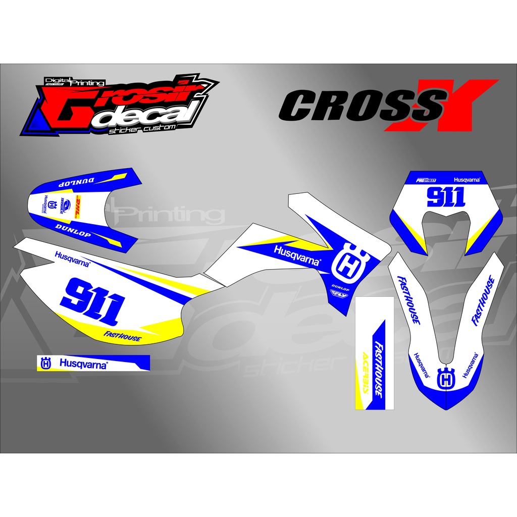 Sticker Viar Cross X 150 Putih Full body Free Custom Stiker Viar Cross X 150 Fullbody