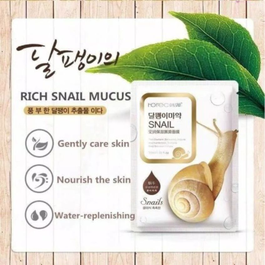 ROREC / HCHANA SHEET MASK MASKER KECANTIKAN DENGAN BERBAGAI MANFAAT HARGA MURAH NATURAL SKIN CARE MASK MASKER SHEET &amp; ROREC SNAIL MASK / MASK SHEET