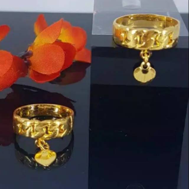 Cincin replika mas 24k lapis kristal import dan penang,tahan lama