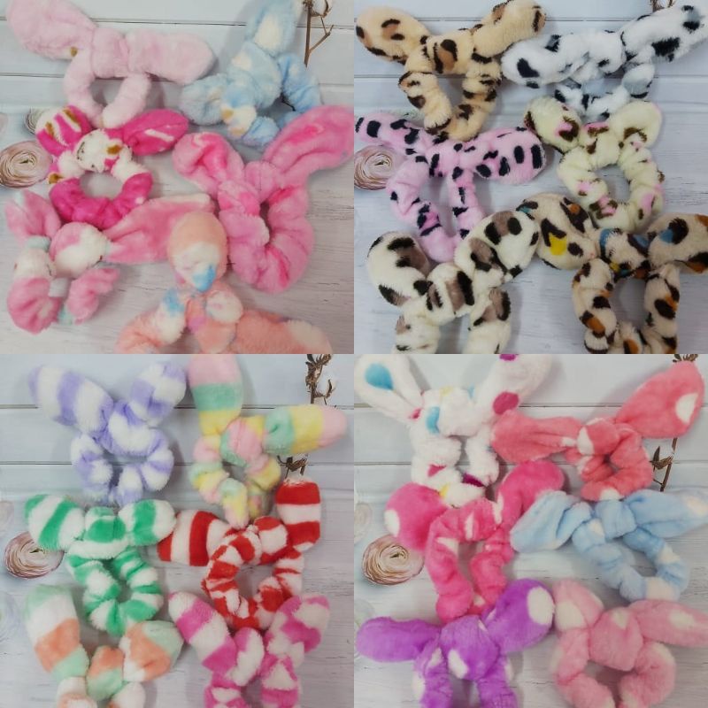 PGC Ikat Rambut bludru pita chibi / ikat rambut chibi korea