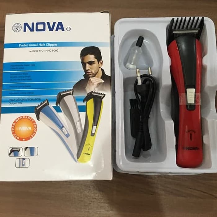 Cukur Rambut Portable merk NOVA NHC8002 Cas Charge Clipper