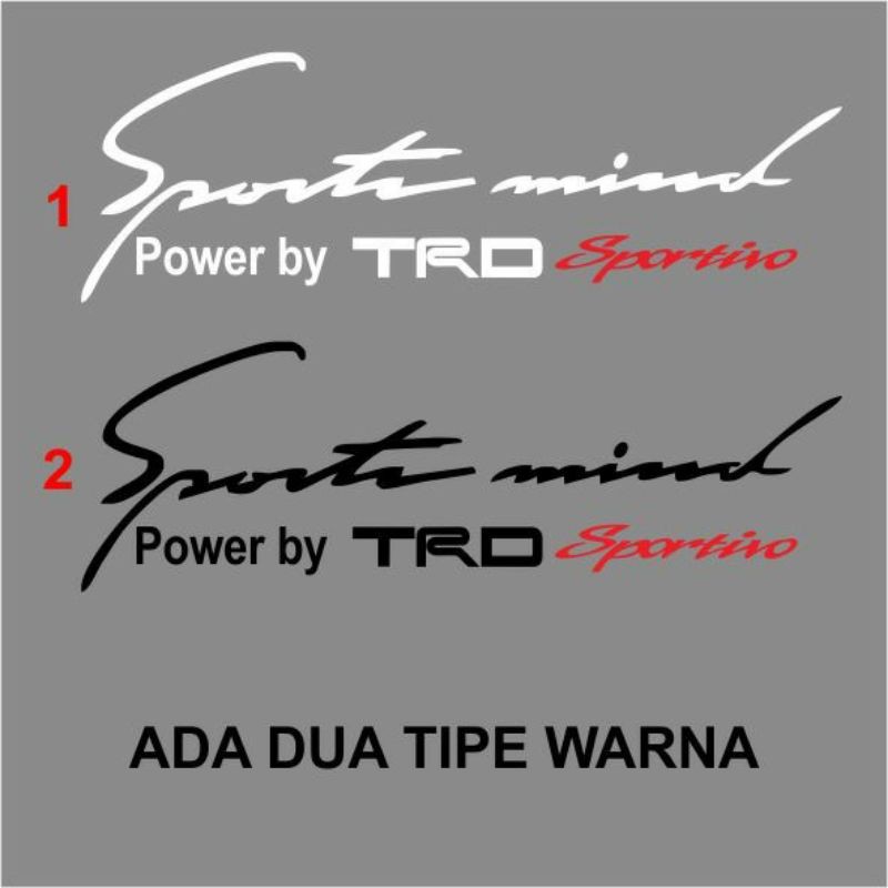 stiker mobil sport mind trd sportivo cutting