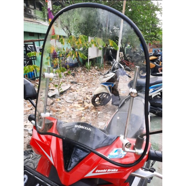 Tameng windshield universal winsil penahan angin sepeda motor universal