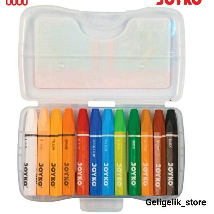 

☁ CRAYON TITI JOYKO / KRAYON TITI JOYKO OIL PASTEL 12 WARNA FZEET Koleksi favorit