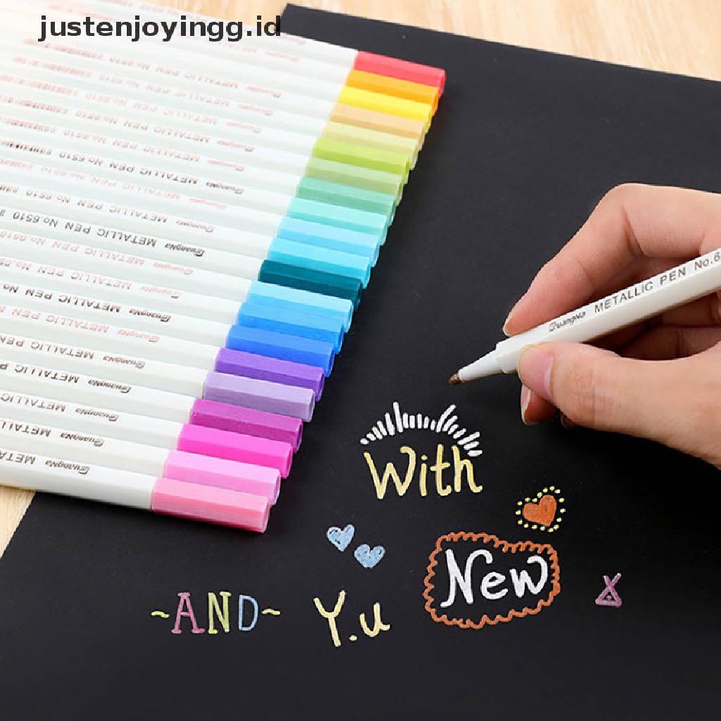 【justenjoyingg.id】 20 colors Premium Acrylic Pens Marker Pens Paint Pen Write on Stones Glass .