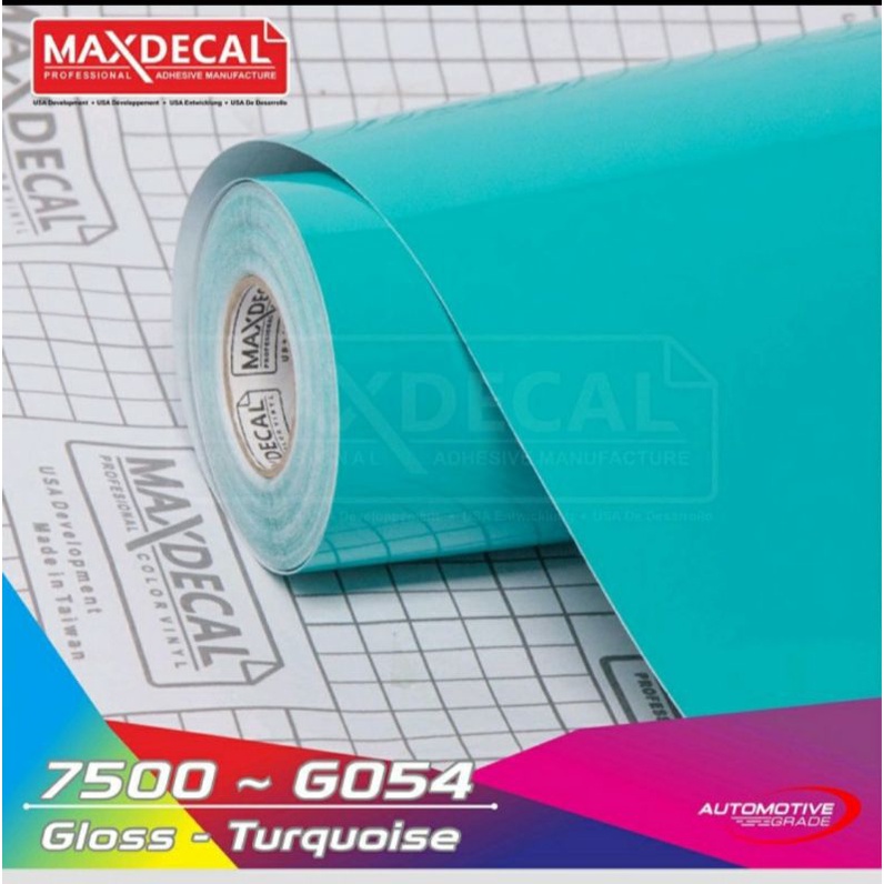 Sticker Stiker Skotlet Maxdecal Max Decal hijau tosca glossy doff turquo 7500 G054 M054