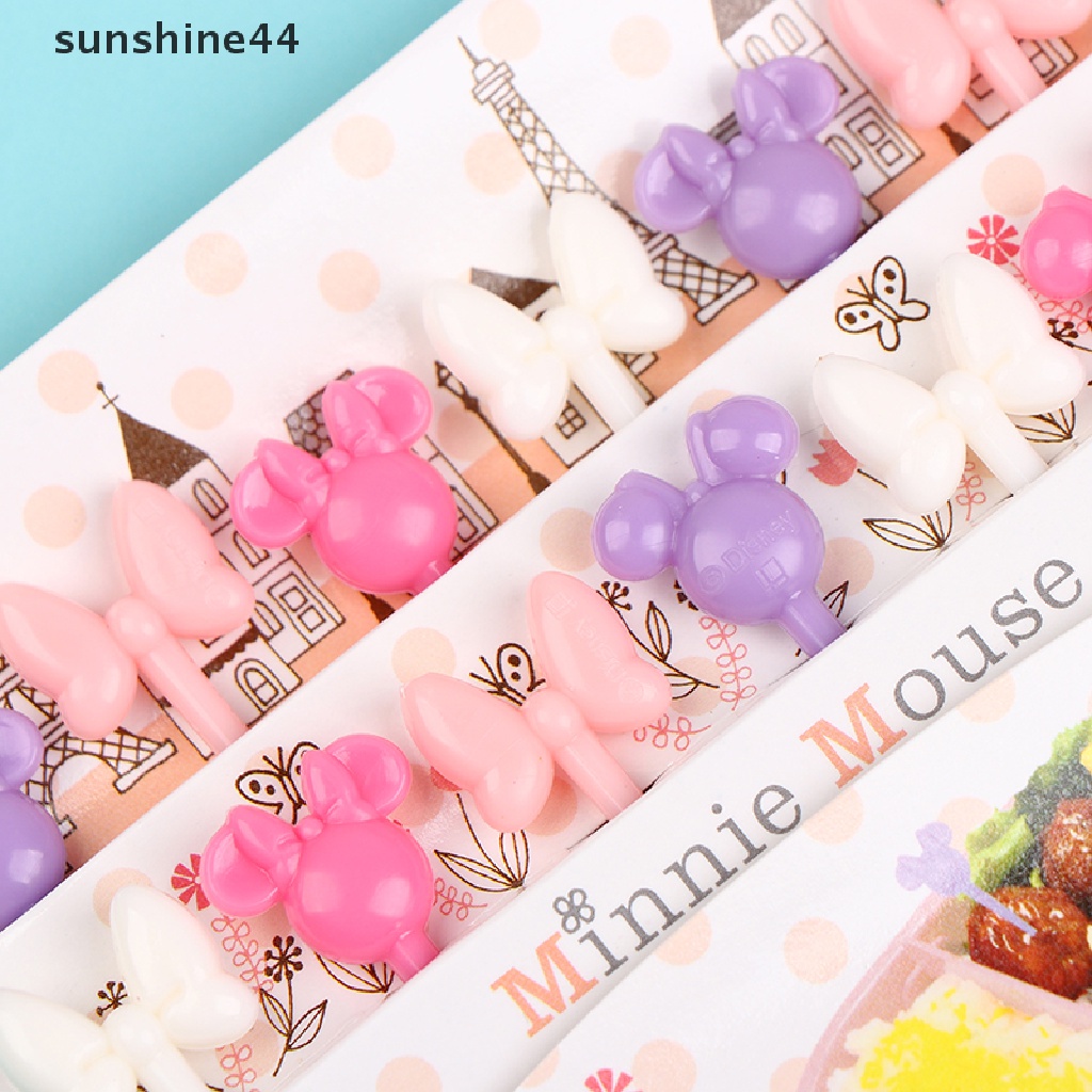 Sunshine 12Pcs Garpu Buah Desain Kartun Lucu Untuk Anak Kecil