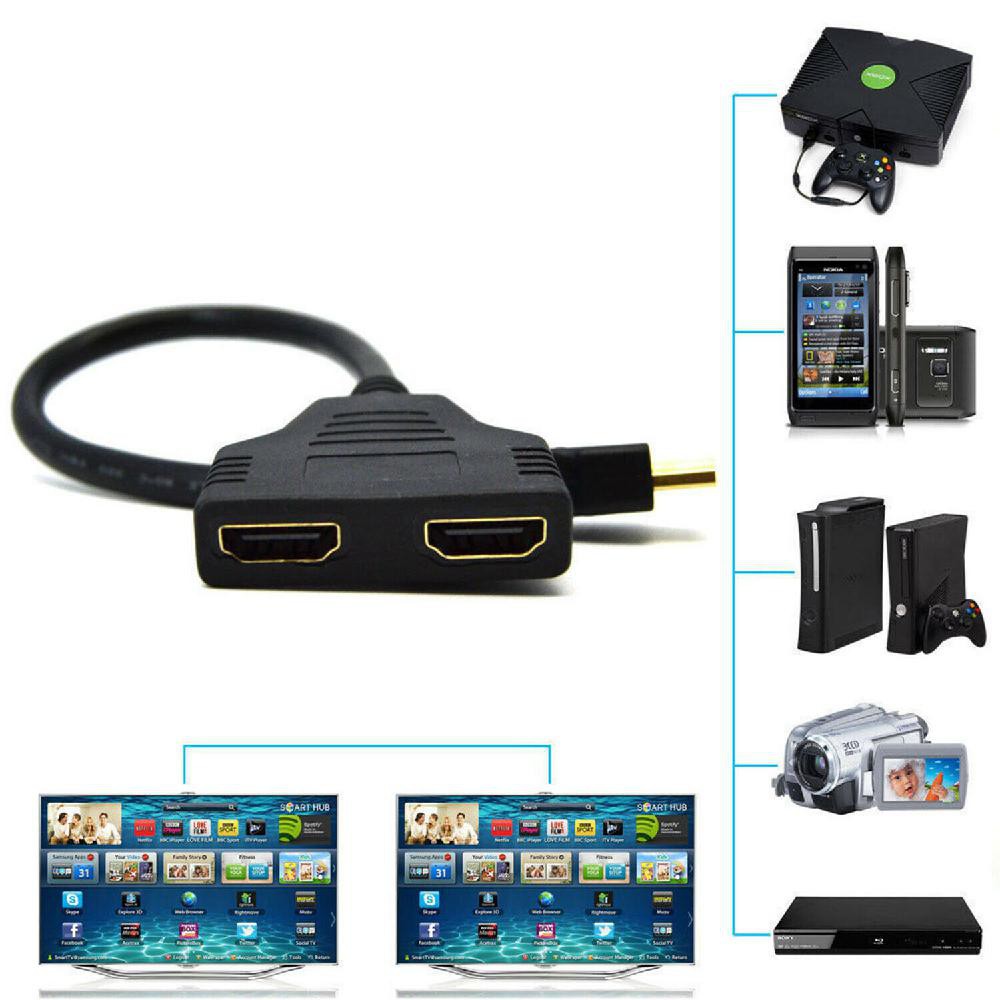 Kabel HDMI Cabang Splitter 2 Port