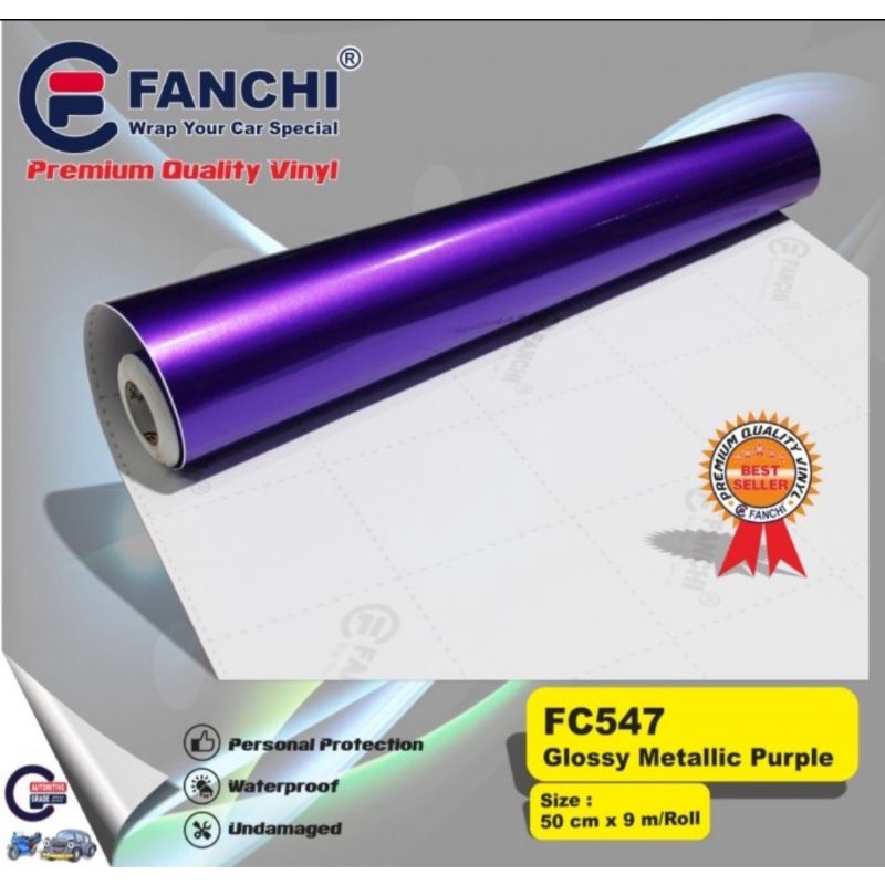 Sticker Fanchi FC547 Glossy Metallic Purple Candy Metalik Glossy Premium Wrap