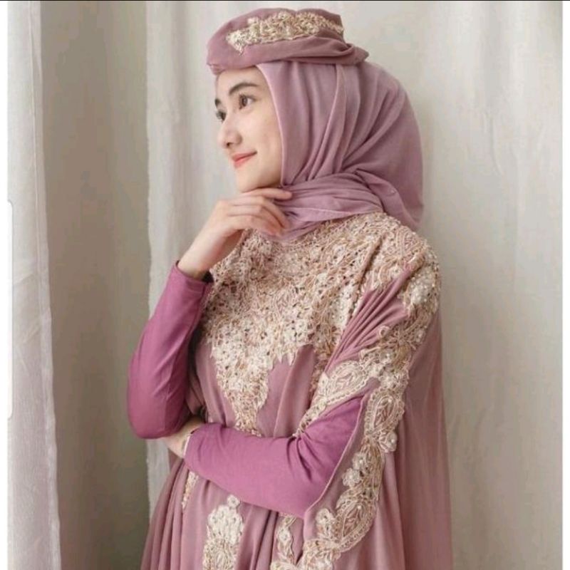 Promo  Kaftan zahra free turban / kaftan terbaru / pasar tasik / tanah abang / syakeela