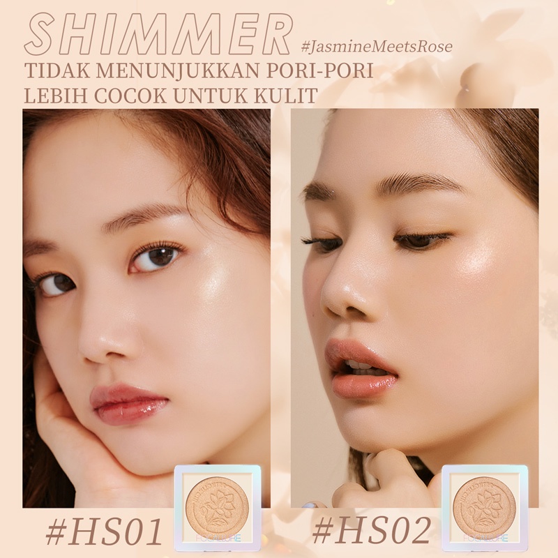 Focallure Smooth Highlighter Shimmer Glitter Soft #JasmineMeetsRose