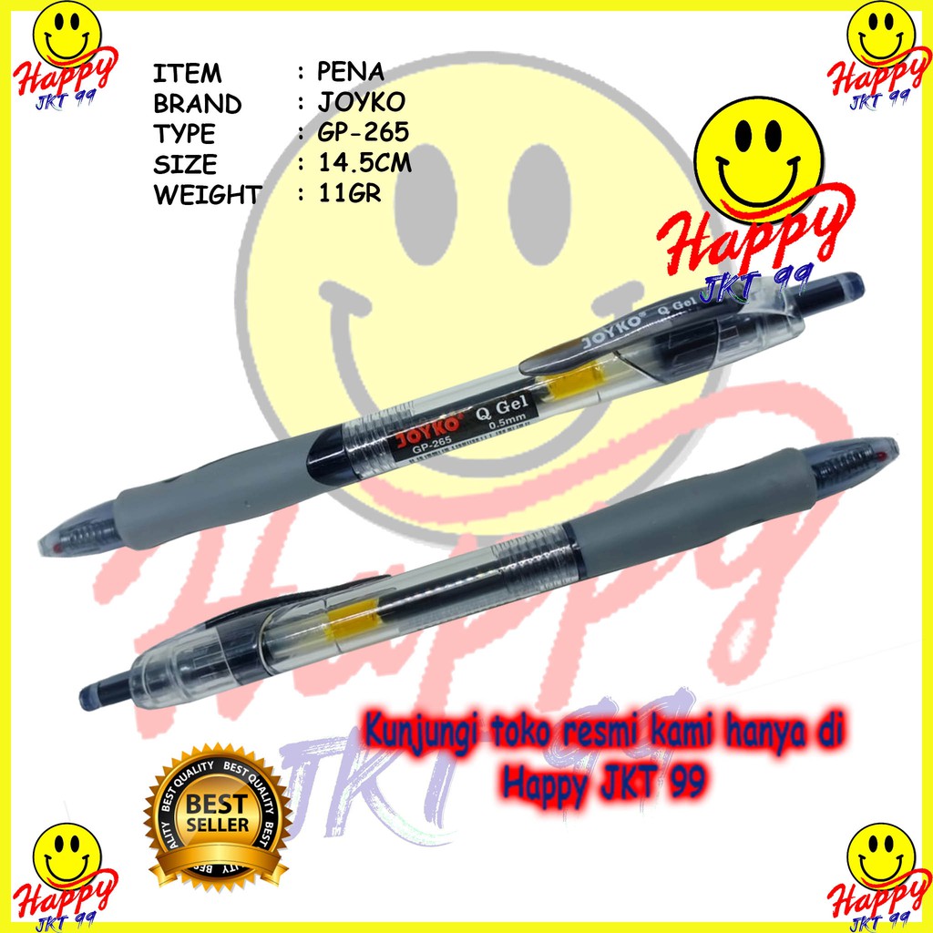 [ HAPPY JKT 99 ] GEL PEN PENA PULPEN JOYKO GP-265 GP265 GP265