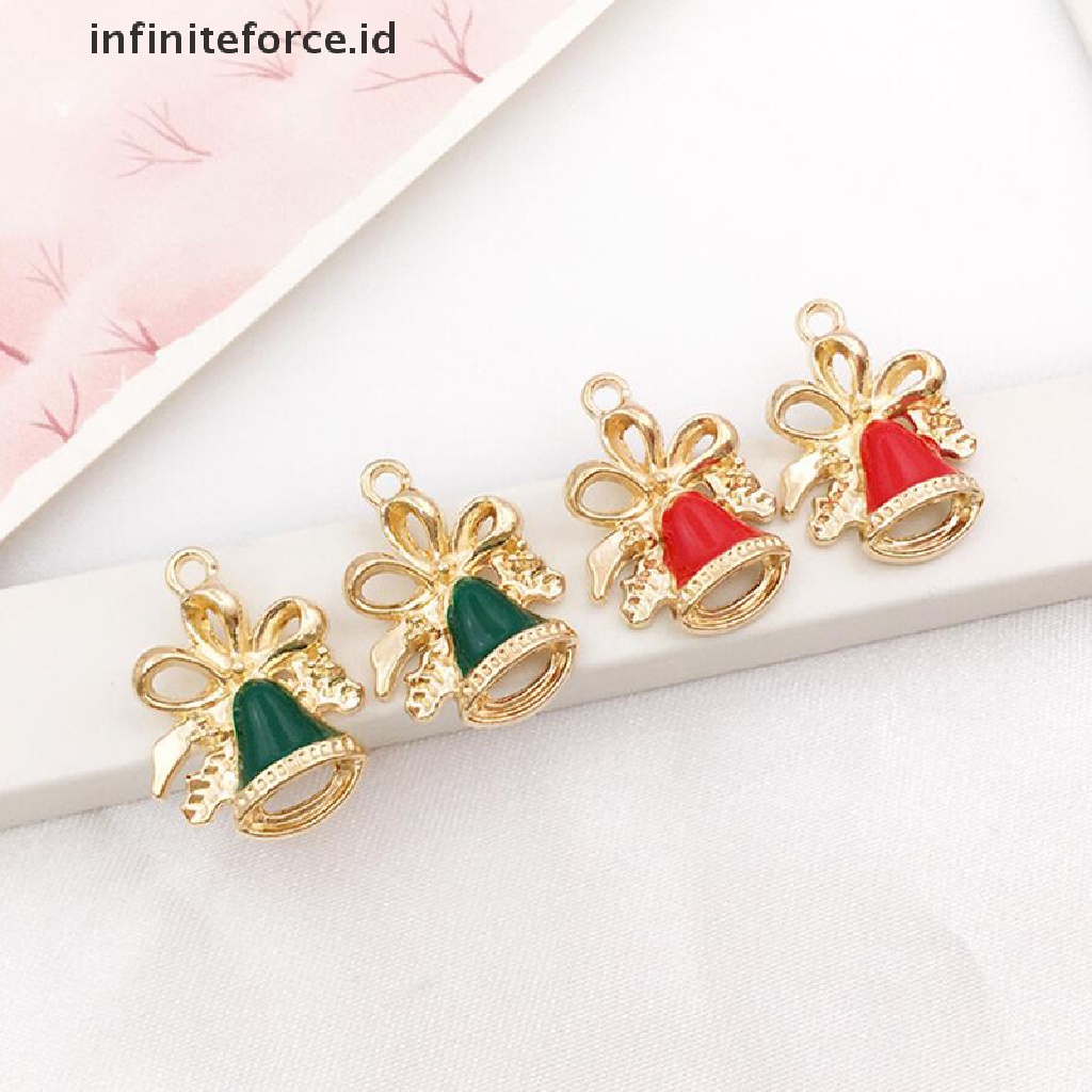 38pcs / set Liontin Enamel Desain Natal Untuk Membuat Perhiasan