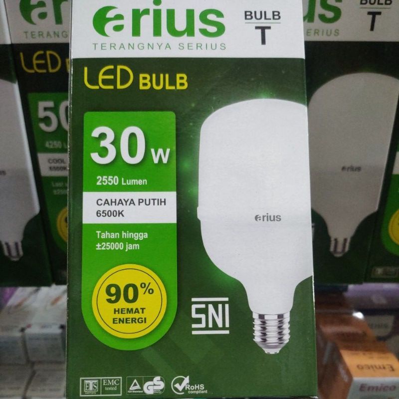 Arius Lampu Led Bulb Kapsul Hemat Energi Bergaransi/ Bohlam Murah Arius Led Kapsul 30Watt