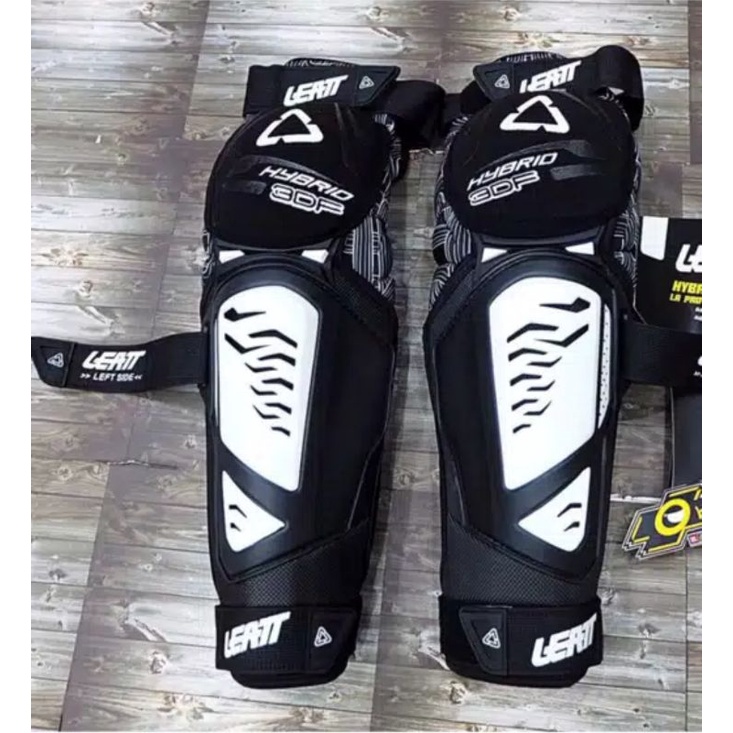 Deker Lutut LEATT panjang Knee Protector leat 3DF Hybrid Long trabas turing downhill motocross trail hybird