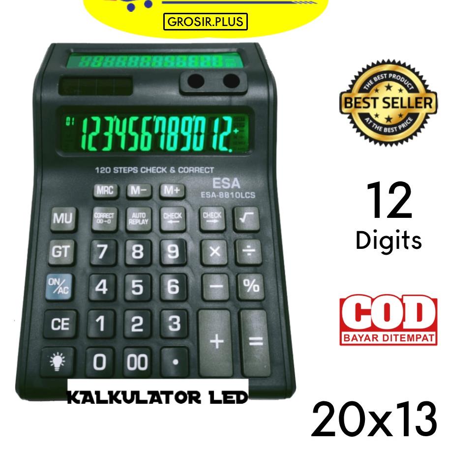 

Model baru - Kalkulator Digital LED 2 Layar 12 Digit ESA - Kalkulator Check / Calculator Dagang Besar / Kakulator 원