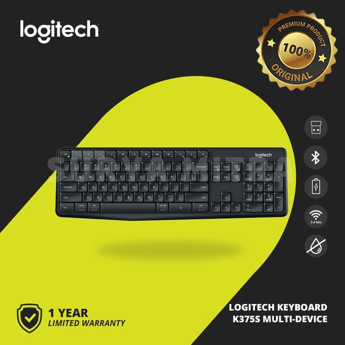 Keyboard Wireless Bluetooth Logitech K375S / K 375 Multi Device