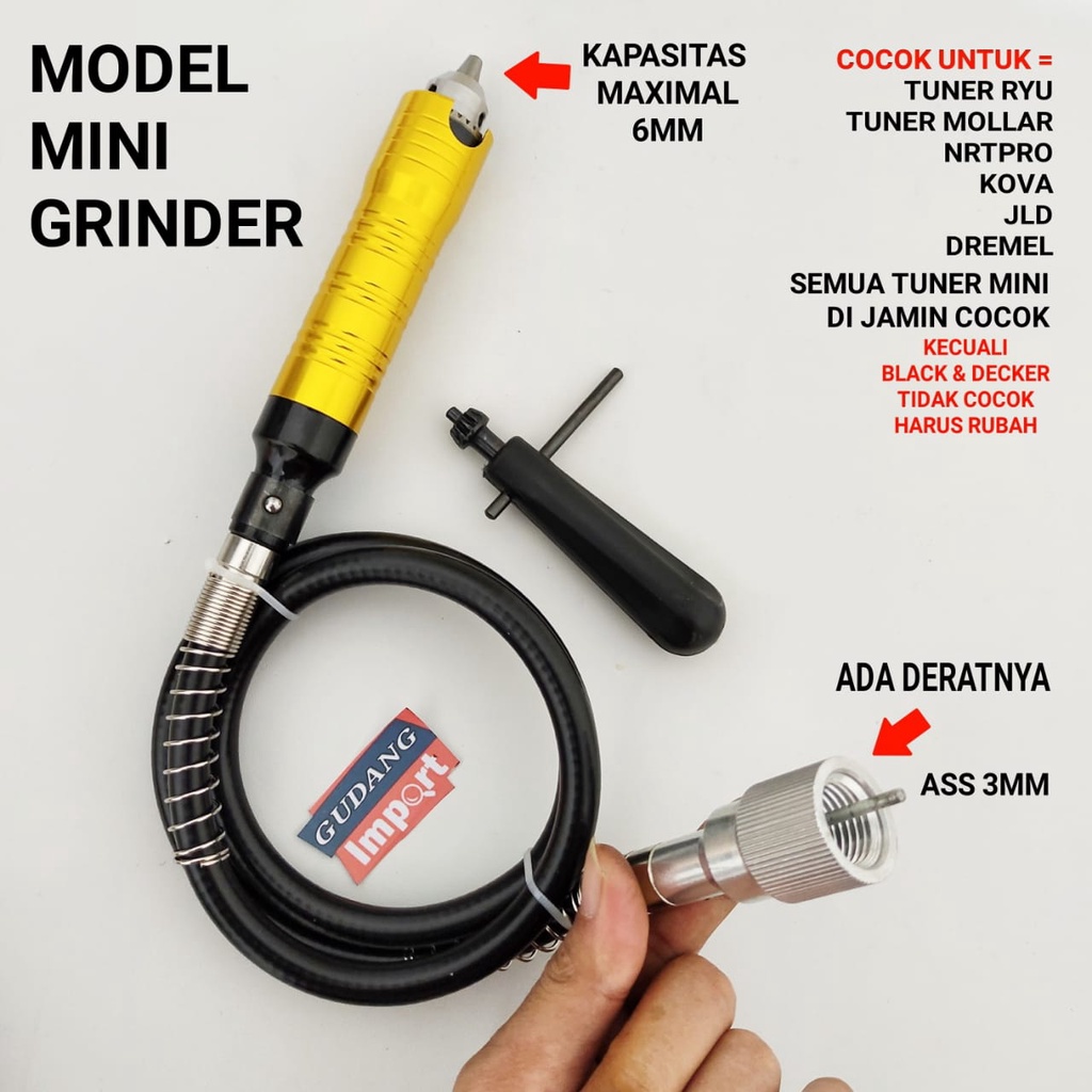 MESIN BOR TUNER PORTING HANDPIECE FOREDOM CUNER TUNNER MINI DIE GRINDER