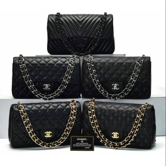 Tas Chanel classic dan chevron size 30cm mirror quality