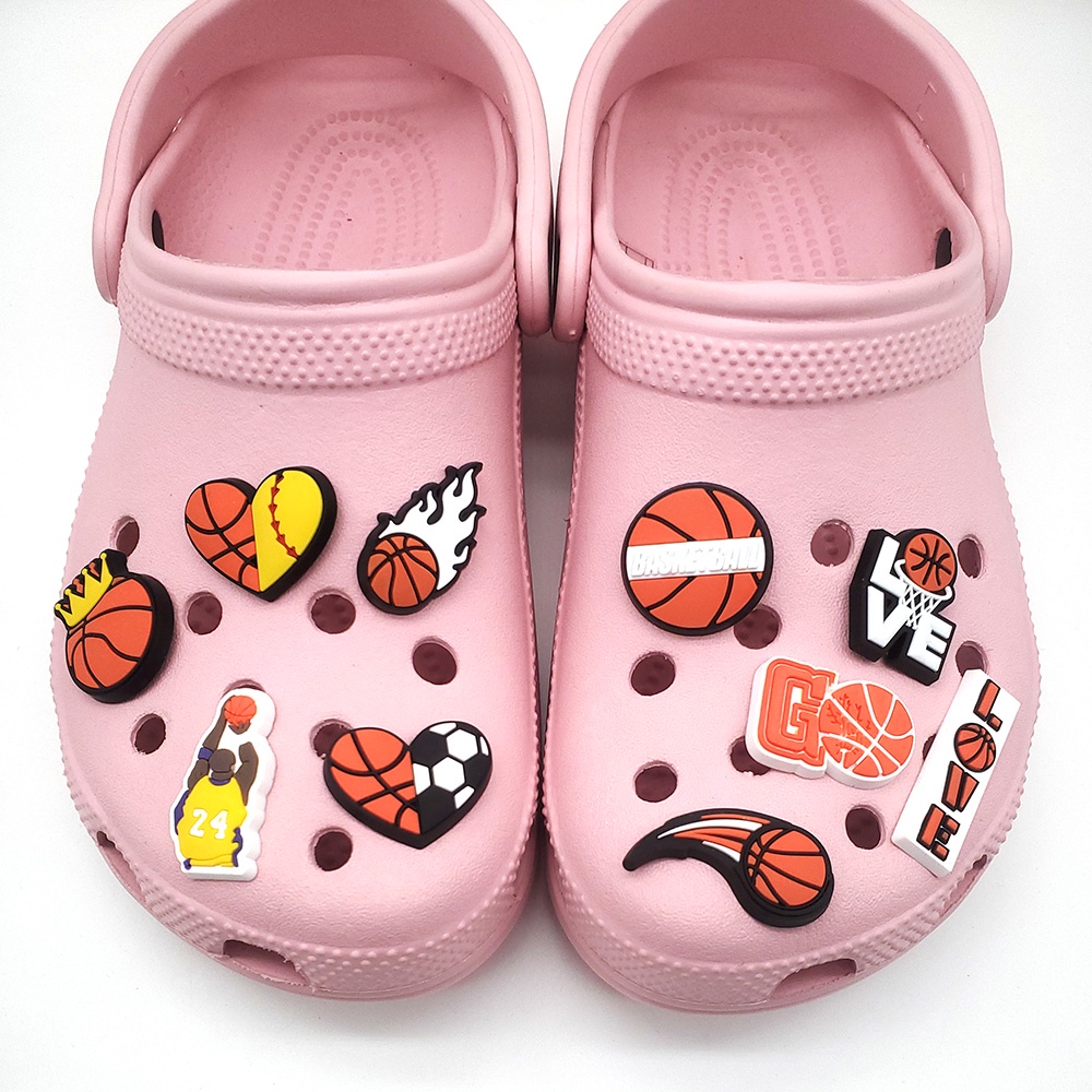 bola basket Crocs Jibbitz wanita charms sandal  DIY pin Aksesoris pria Bahan Untuk Dekorasi Sepatu Hadiah anak laki-laki