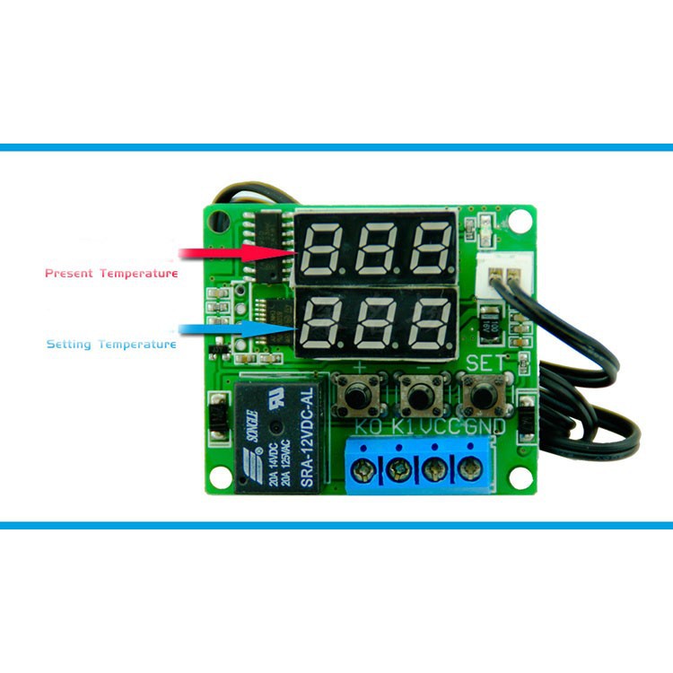 Thermostat controller W1209S digital dual display (2072)