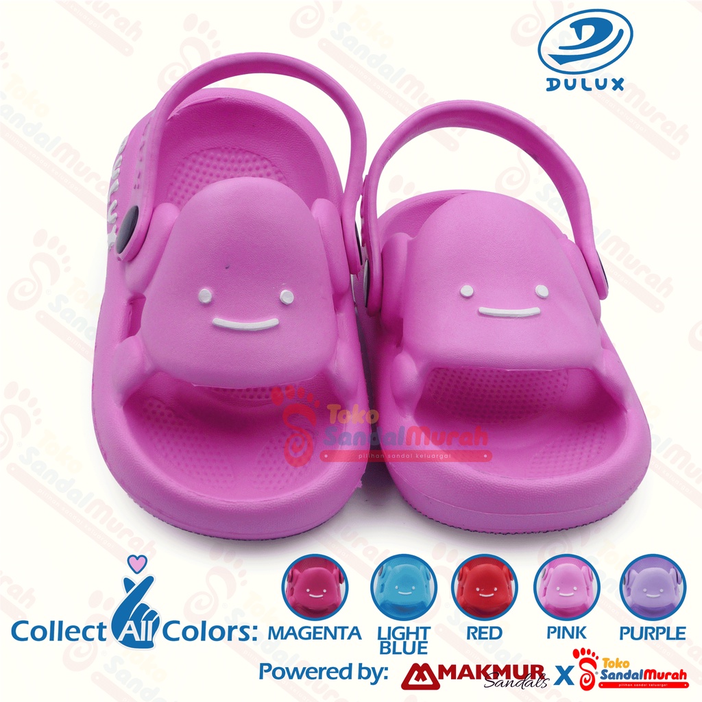 Toko Sandal Murah - sandal anak lucu model slop gambar smile tali belakang  [TK Sendal Murah LDS 06 A M 372 E ]