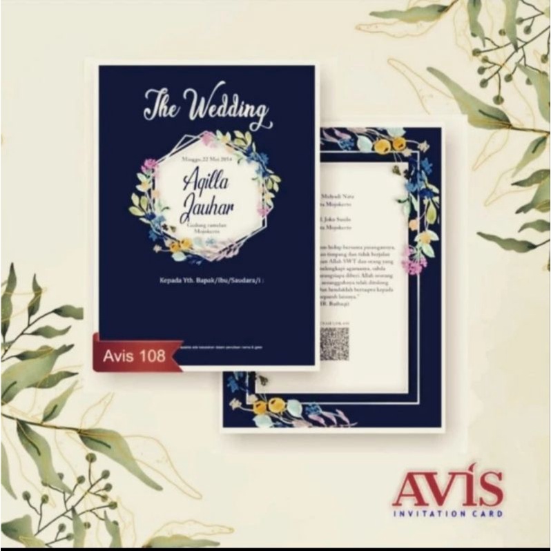 blangko kartu undangan Avis 108