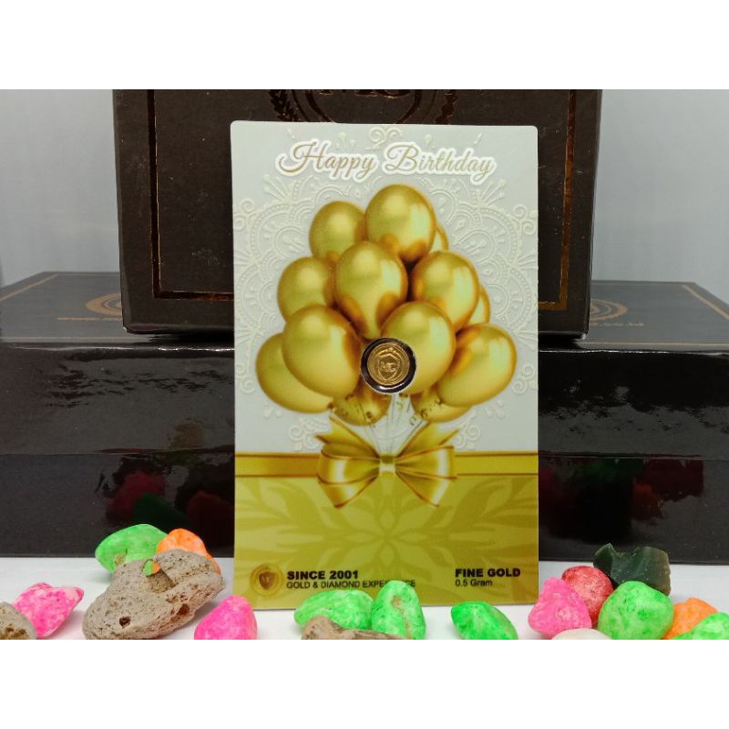 Happy birthday gift series minigold 0,5gr