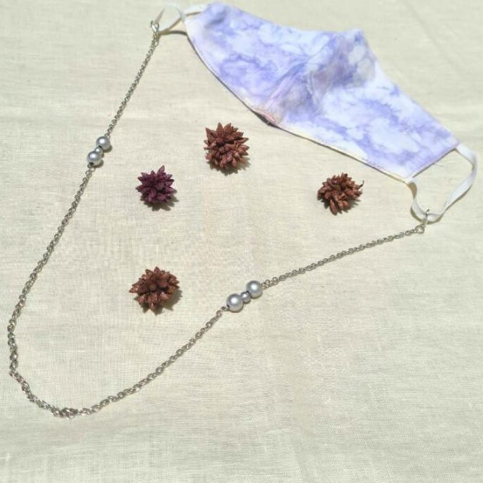 Import Terbaik Korean Pearl Chain Gantungan Kalung Masker Korea Strap Rantai Tali Lanyard Kpop