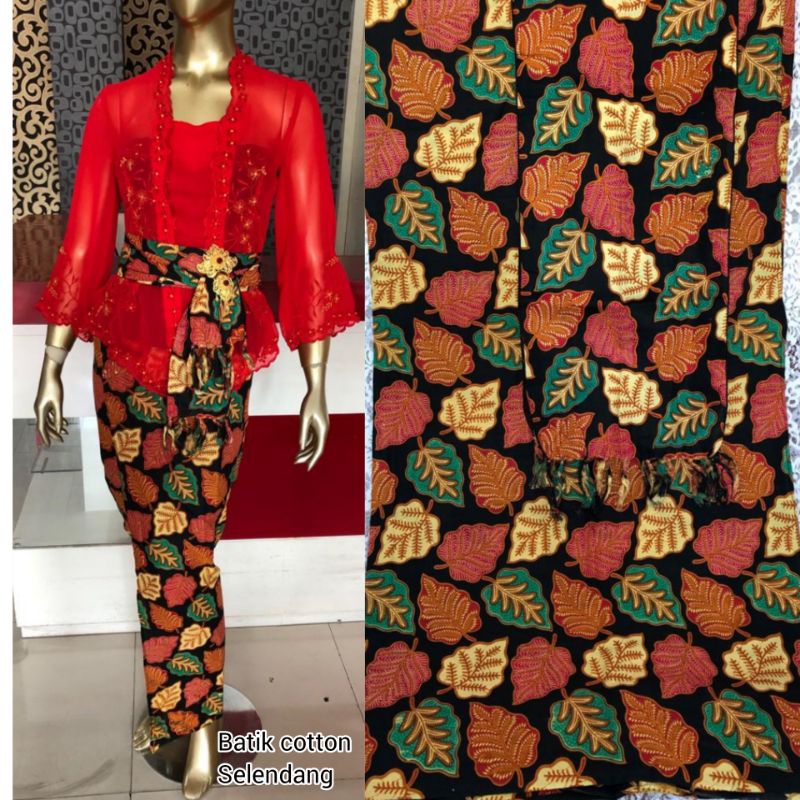 Kamen batik set selendang | batik bali set selendang| batik selendang