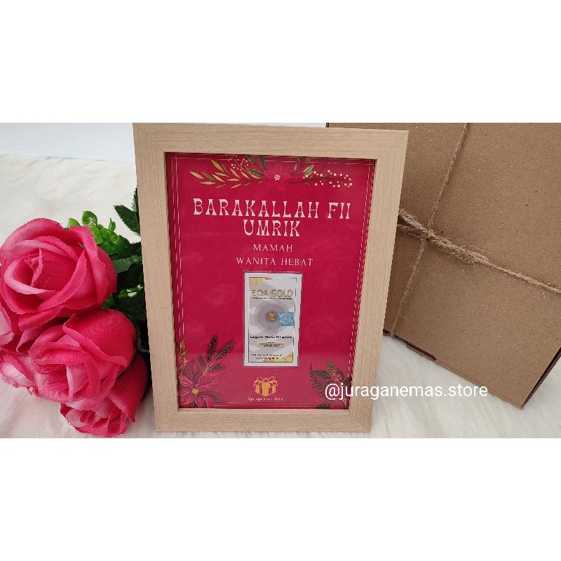 Kado Emas Hadiah Emas Bingkai Emas Custom