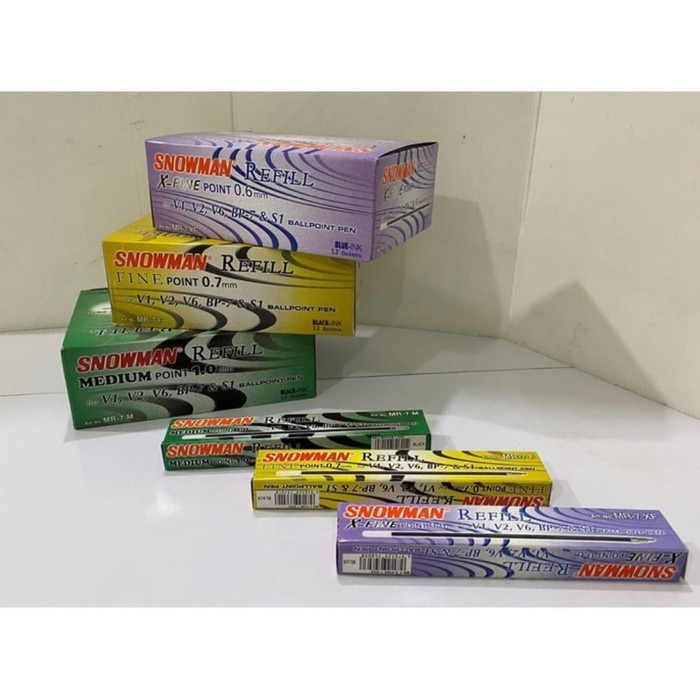 

Terlaris Refill/ Isi PULPEN/ Ball Pen Snowman -V1/ V2/ V6/ BP7/ S1 - MEDIUM, Hitam
