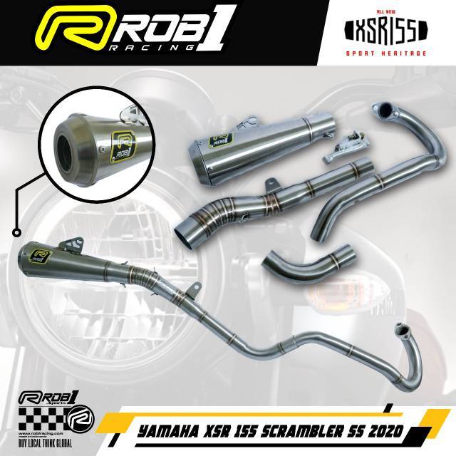 Knalpot Std ROB1 Yamaha XSR Scrambler SS 155 2020 Knalpot Yamaha XSR 155