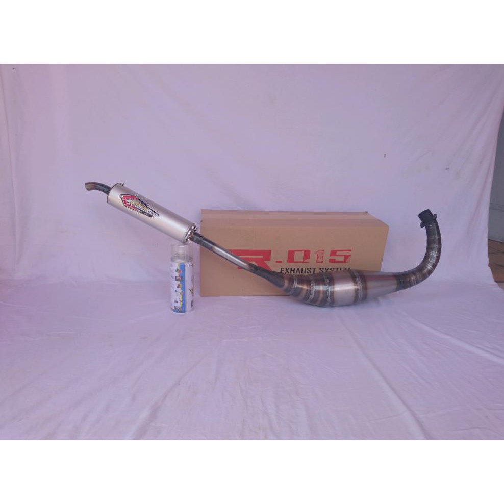 New Knalpot Creampie Jogja Satria 2 Tak - Satria Hiu - Robot Satria 120R Model Kolong Samping Plat