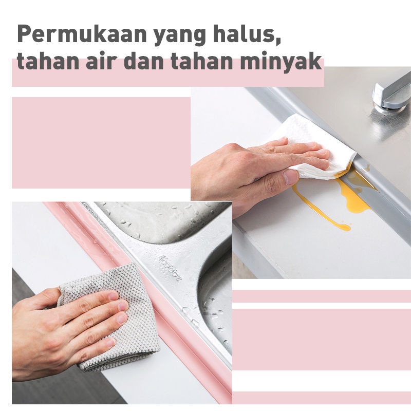 BRGUNIK Tape Perekat Sticker Anti Jamur Air Minyak PVC Wastafel Dapur Kamar Mandi R554