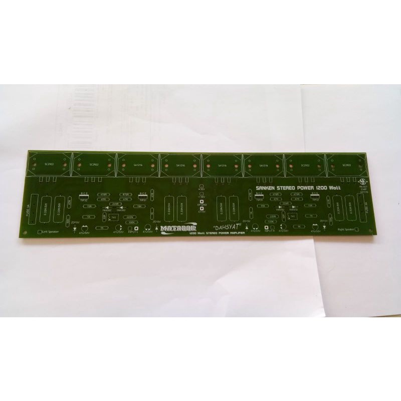 PCB Sanken 1200 Watt Stereo HI Power Amplifier PA-027