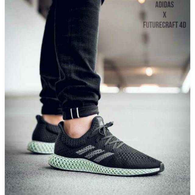 Sepatu AD futurecraft ZX 4000 4d black green for mens