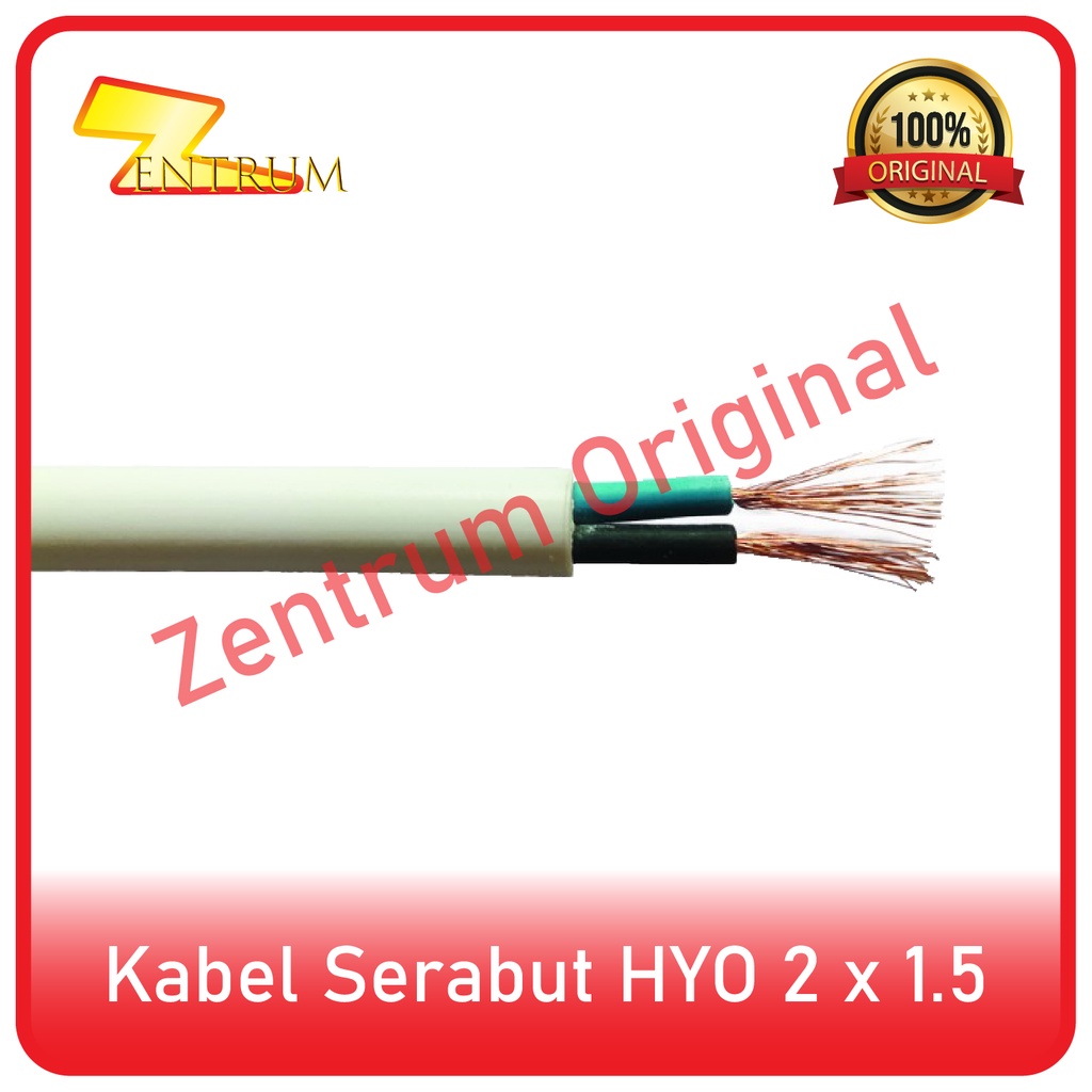 Kabel Listrik Serabut HYO 2 x 1.5 (PER METER)