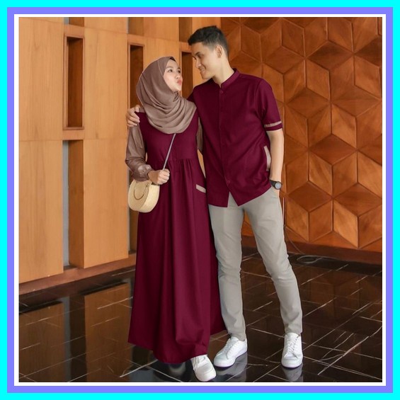 New Arrival|Gamis Couple Habibie Modern 2022|Baju Couple Lebaran|Baju Kondangan|Terbaru [Cod] Garans