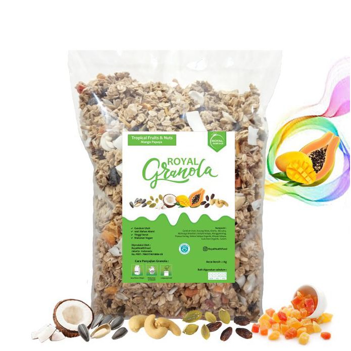 

ROYAL GRANOLA 1 KG TROPICAL FRUITS & NUTS (MANGO PAPAYA)