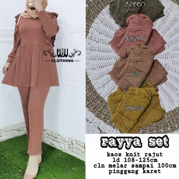 Sudah READY.. omego rayya set ori alfashion setelan wanita kekinian setelan jumbo ld 130 tunik lenga