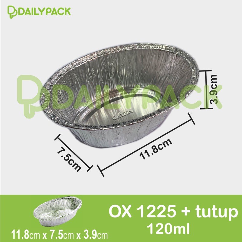 Aluminium Foil Cup OX 1225 + Tutup Mika