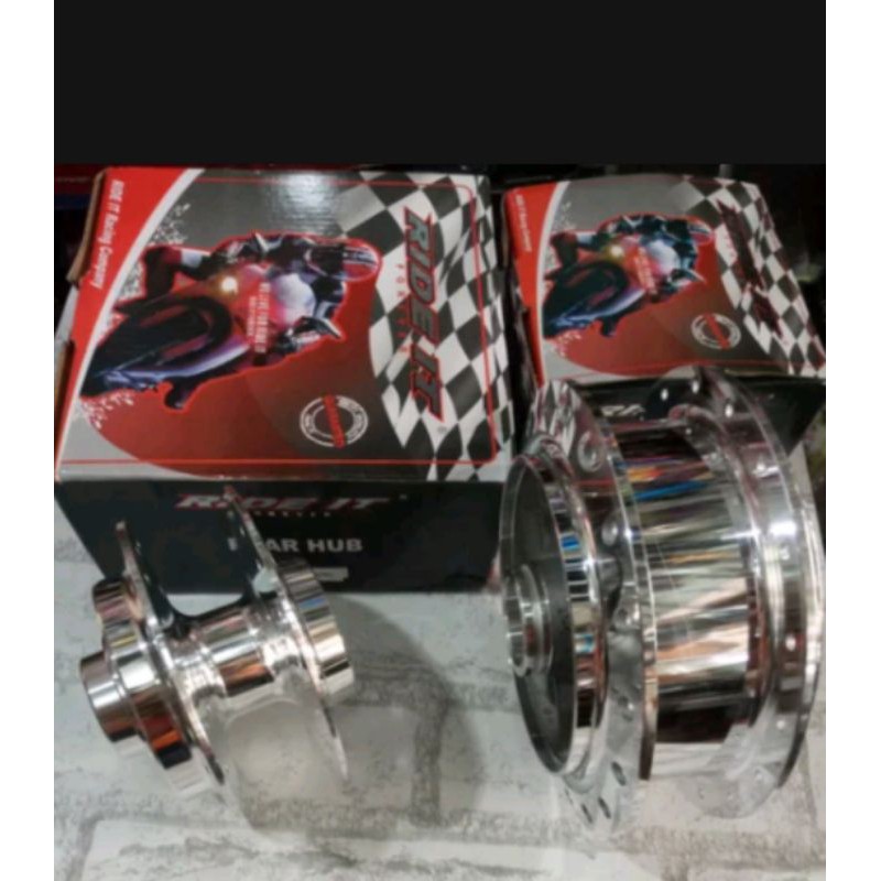 Tromol Rx King chrome depan belakang