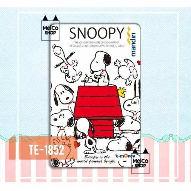 

[TE-1852] Sticker E-money Mandiri Meico - Snoopy
