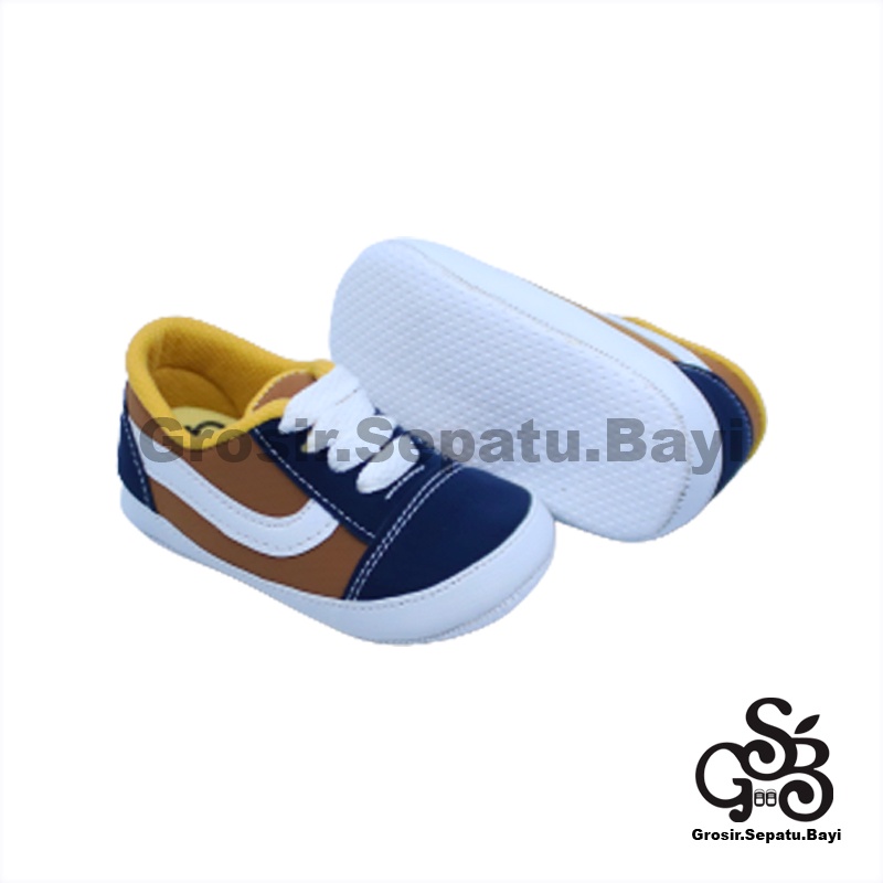 Prewalker - Sepatu Bayi - Baby Shoes | 2-14 bulan | Fans Oldskol Hitam