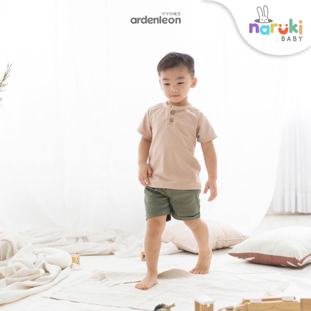 Ardenleon Unisex Rib Button Shirt Kids 3L/4L/5L (4-7yrs) Arden Leon Baju Atasan Anak