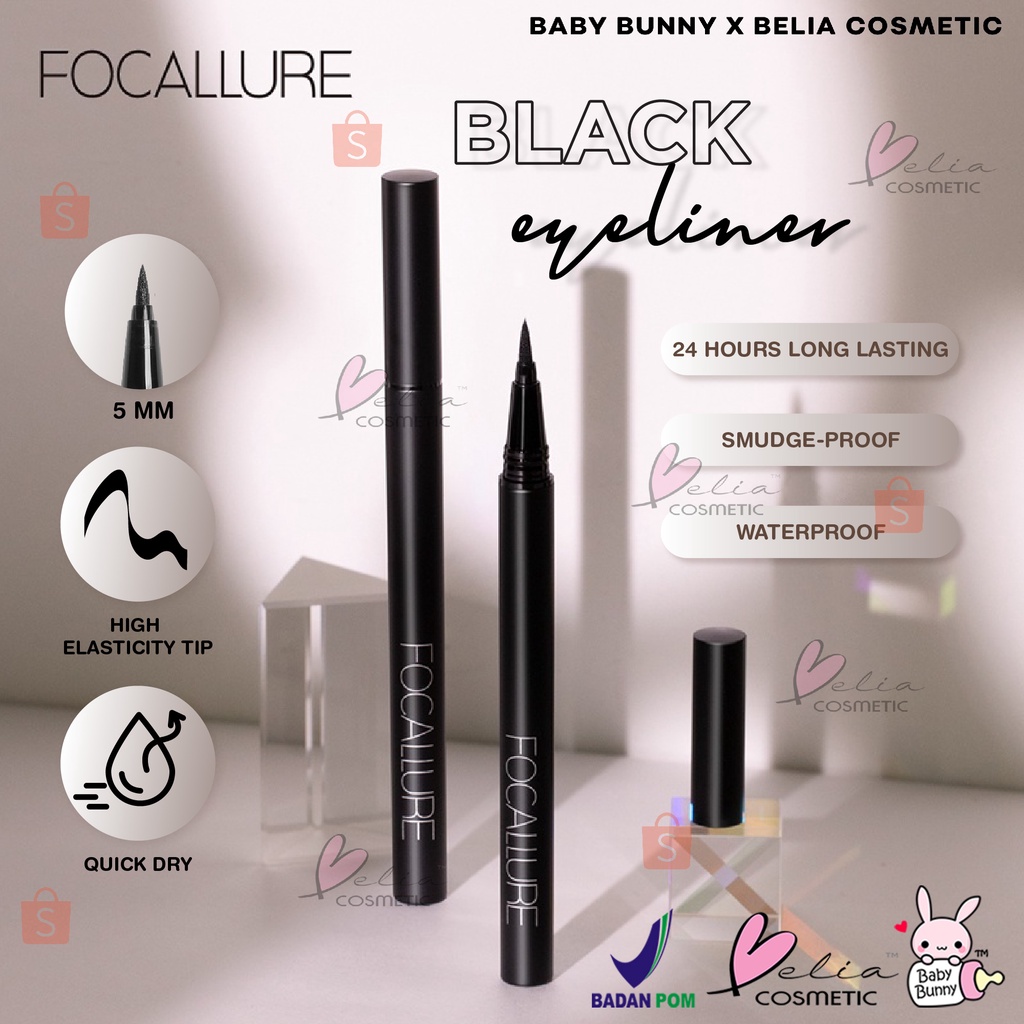 ❤ BELIA ❤ FOCALLURE Intense Eyeliner FA13 | Tahan air Black Liquid Eyeliner Pensil - Makeup | BPOM